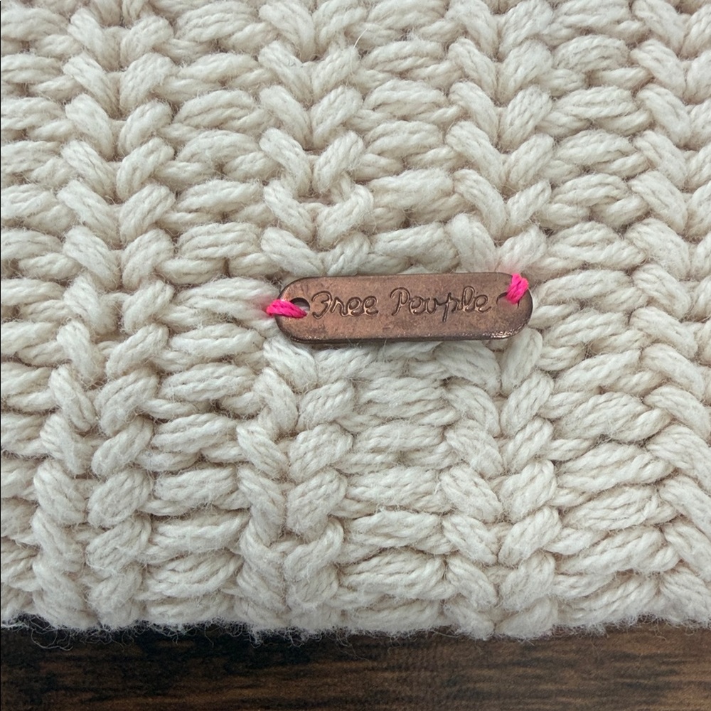 Free People Cream Knit Beanie - Picture 2 of 4